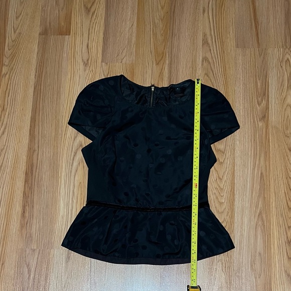 MARC BY MARC JACOBS Woman’s Black polka dot peplum top blouse - Picture 7 of 16